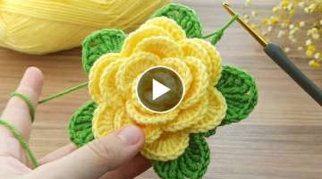You won't believe I did this / Very easy crochet rose flower motif making for beginners