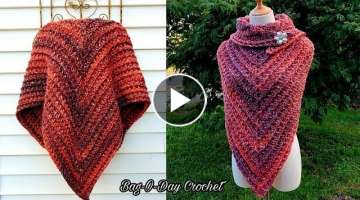 How To Crochet An Easy Shawl | One Vision | Bagoday Crochet Tutorial #630