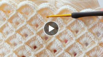 Very easy 10 loop crochet baby blanket model explanation /easy explanation for new learners#croch...