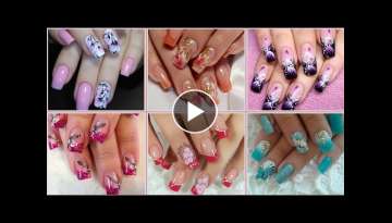 Amazing Newest 2023 Nails Art Ideas|Trending Floral Sticker Nails Design for Beginners