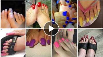 Most Beautiful Sexy Long Toe Nail Art Designs For Women